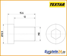 Bolt, Brake Disc Textar TPM0009 for BMW 3 Series 5 Series 7 Series X5