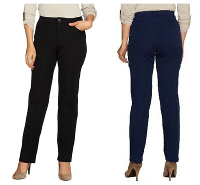 ISAAC MIZRAHI LIVE! PETITE 24/7 STRETCH STRAIGT FIVE POCKET PANTS Sz 6P NEW $ 45