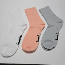 bscly. Mens Organic Cotton Blend Crew Versatile lightweigh Socks 3 Pair  10-11.5