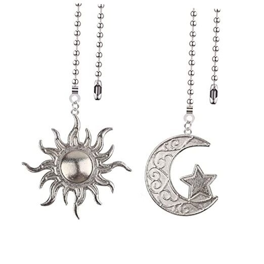 12-inch Silver Totem Bohemia Ceiling Fan Pull Chain Extension-image