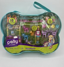 18 PIECE POLLY POCKET PUPPY PARADE SET MATTEL 2008 NEW IN CASE FREE SHIPPING
