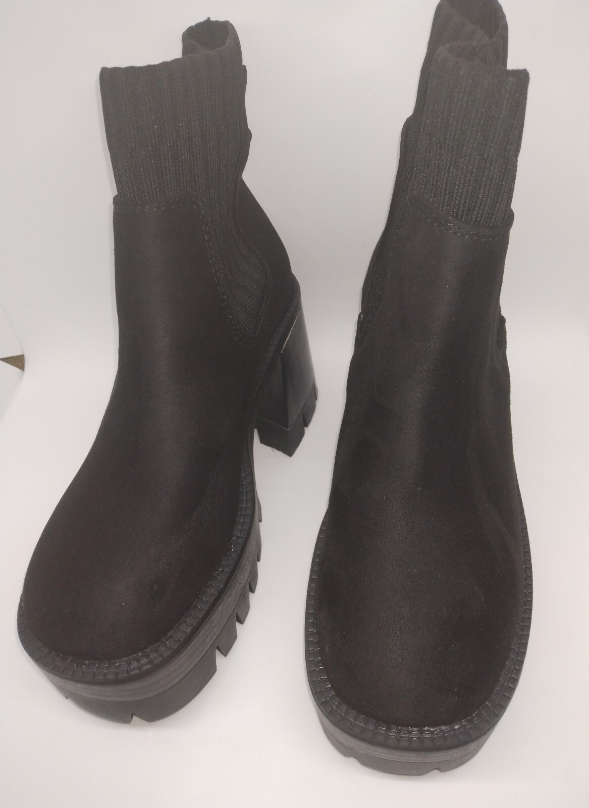 SAOLA Stivali Chelsea bambù con elastico in maglia maglione calzino filettato suola strappo stivaletto 5 1 2