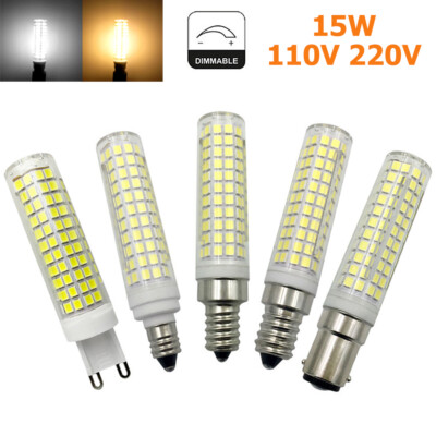 Dimmable LED Lampen 15W 136LEDs E14 Mais Light 110V 220V 3000K-6000K Weiß