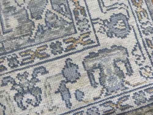 4 x 6'1 Hand Knotted Gray Modern Oushak Oriental Rug G15207 - Picture 9 of 12