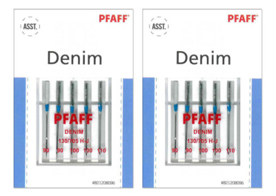 2x PFAFF Denim Nadeln Stärke gemischt System 130/705 H-J (821208096)