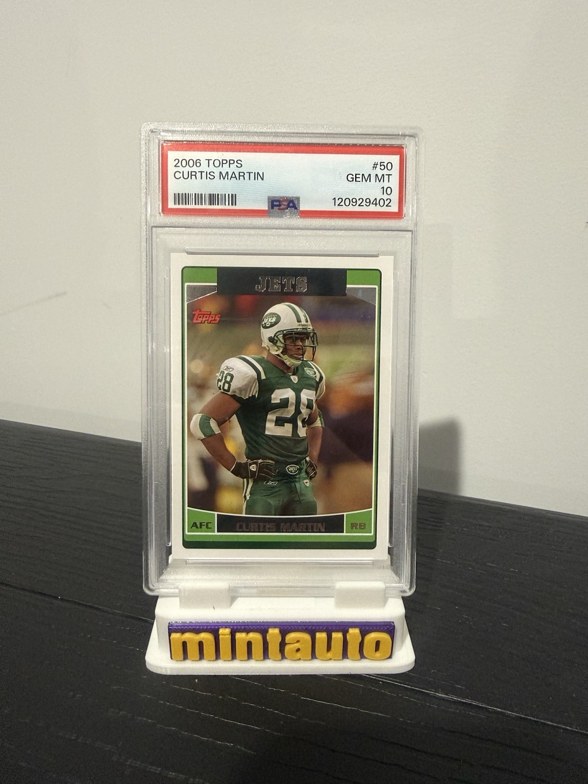 Curtis Martin PSA 10. 2006 Topps New York Jets
