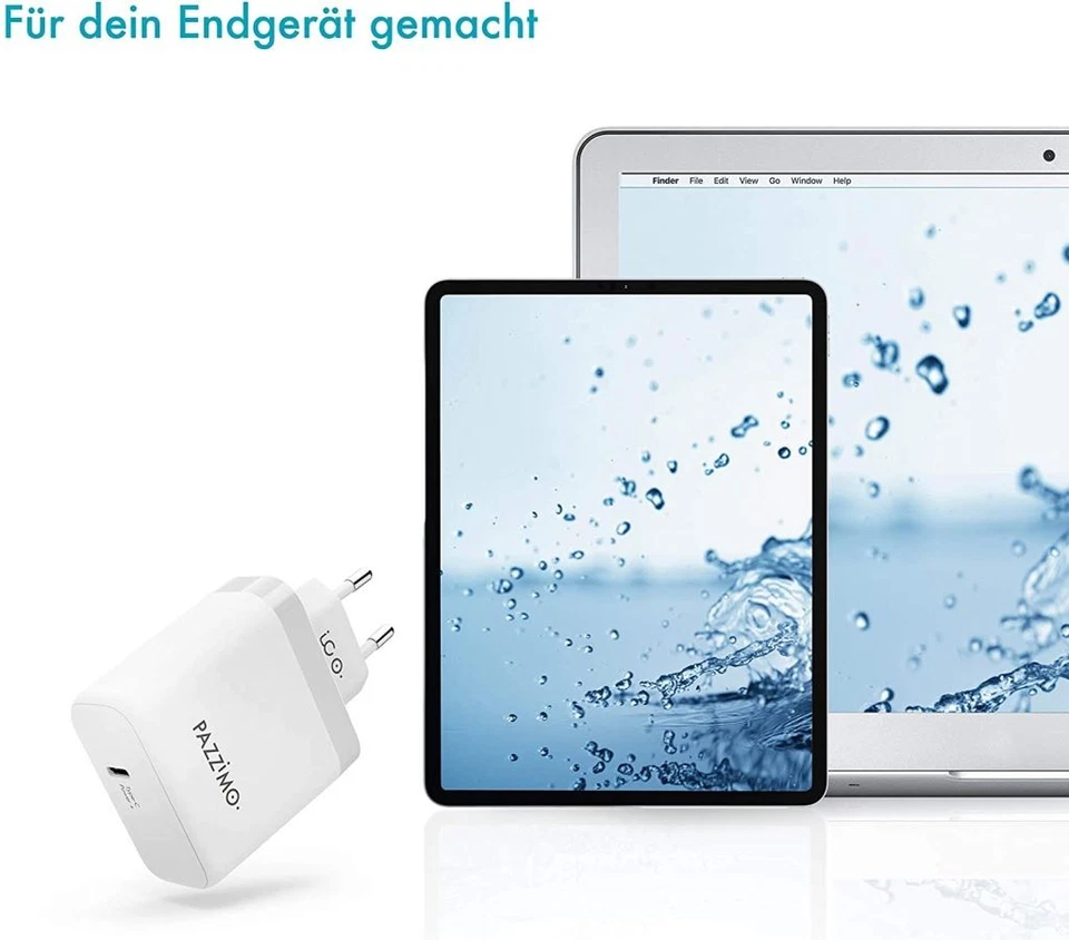 Pazzimo Ladegerät USB-PD Power Delivery 3A USB-C Netzteil Lader für Handy iPad - Bild 3 von 4