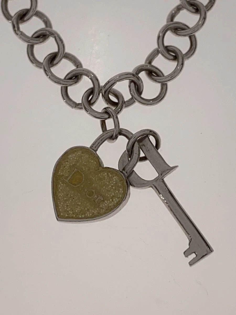 Collana Christian Dior cuore per chiave zirconi donna con top SLV usata