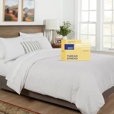 King/California King Duvet Cover, 600 Thread Count Sateen King/Cal King Silver