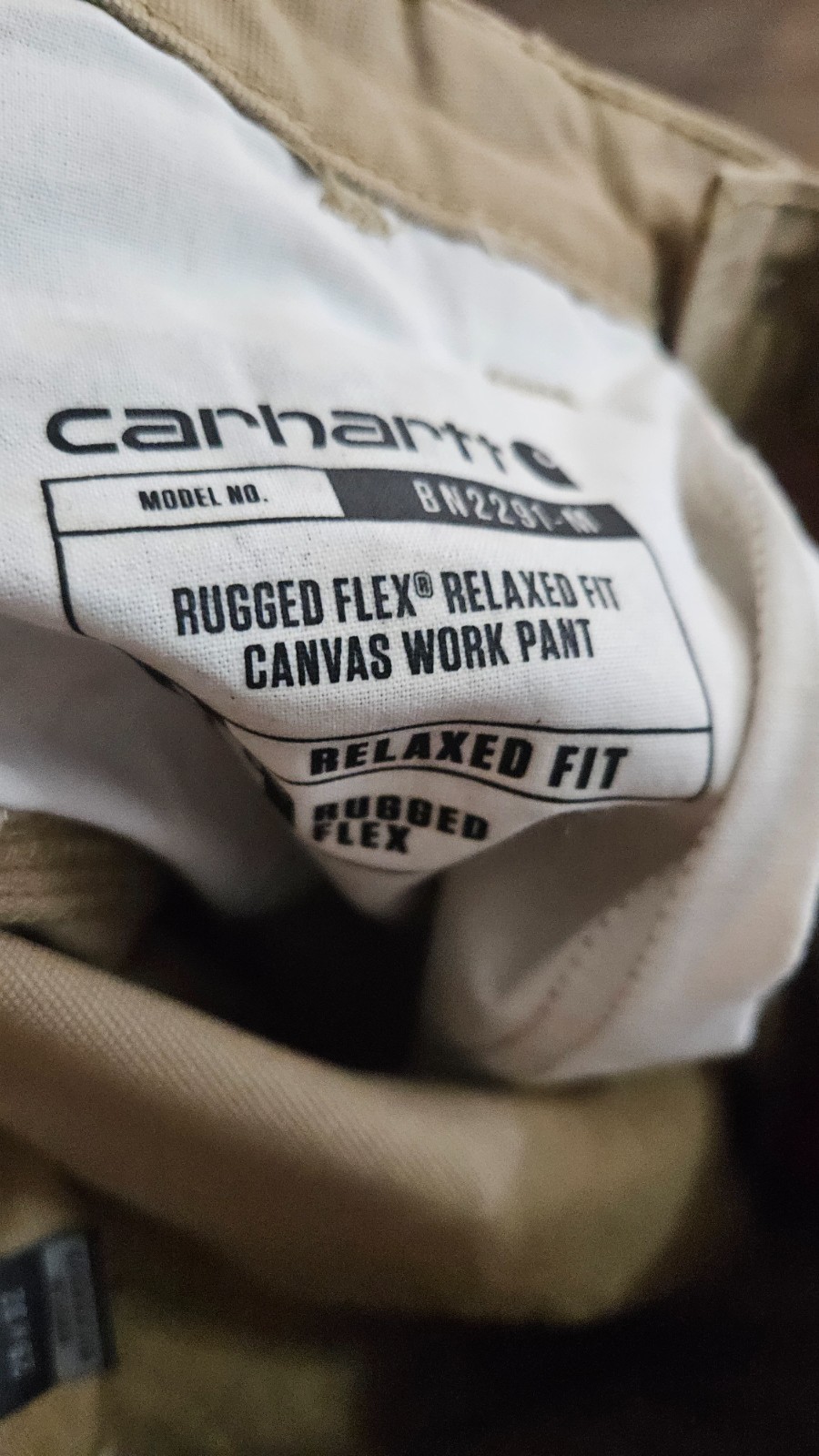 Carhartt Rugged Flex Canvas Work Pants 29x32 Tan BN2291-M Relaxed Fit thumbnail 3