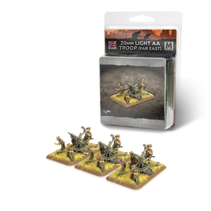 British 20mm Light AA Troop Far-East - Late-War - Brand New - Flames of War