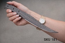 Custom Handmade Damascus Steel Blank Blade for Knife Making Supplies
