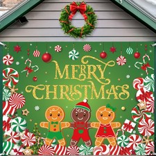 Christmas Candy Garage Door Decoration Banner NEW 7x9ft Outdoor Holiday xmas Dec