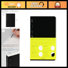 A6 Squared Notebook - 365 Days Daily Planner, Black Stalogy Style Journal