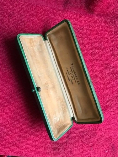 Vintage Art Deco  Bucherer A.G. Watch box suitable for Rolex Bubbleback on Strap