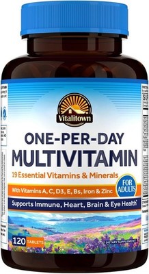 Multivitamin for Women & Men, with Iron, Zinc, Vitamin D3, A, C, B, E, 19