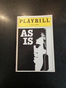 As Is Playbill w/Jonathan Hadary & Jonathan Hogan June 1985