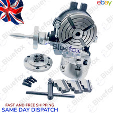 New 6" HORIZONTAL & VERTICAL ROTARY TABLE w. adapter & 3-jaw chuck BLUEFOX