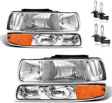Chevy Silverado Headlight Set 1999 2002 w Bumper Lights