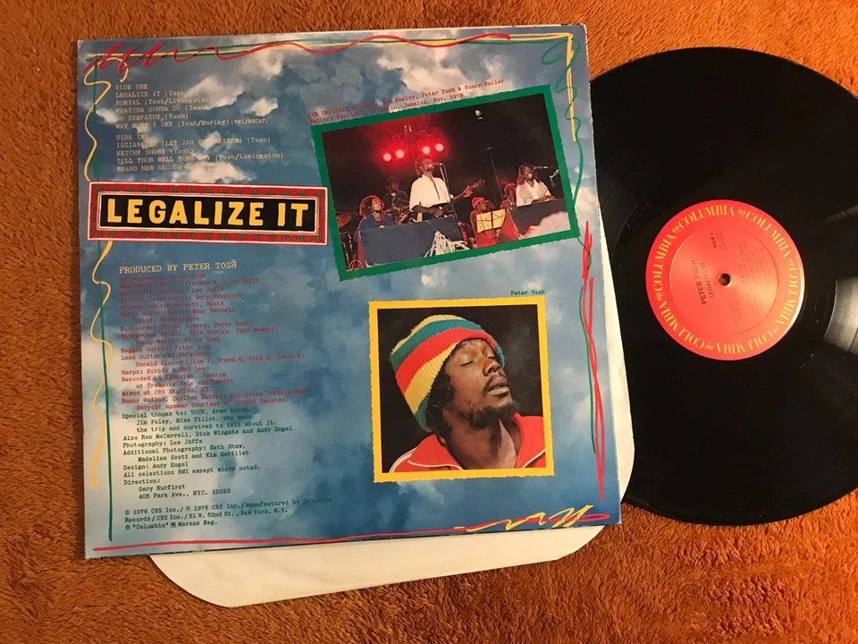 PETER TOSH LP LEGALIZE IT 1976 US 1st rp re '81 vinyl G1A Barry/P G1D matrix etc - Image 2 of 2