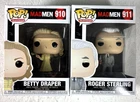 Funko Pop! Television Mad Men #910 Betty Draper #911 Roger Sterling MINT 2 pak