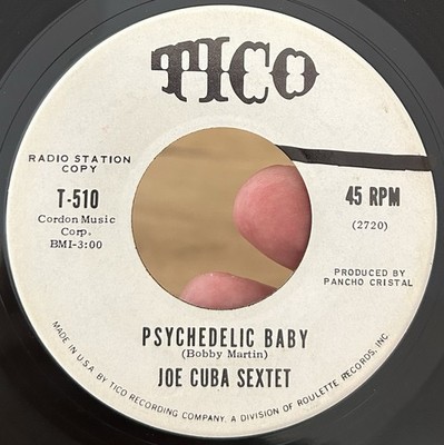 JOE CUBA Psychedelic Baby 45 TICO WLP EX* RARE Latin Soul BOOGALOO Promo