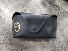 Genuine Authentic Ray Ban Luxottica Black Leather Works Sunglasses Case Only