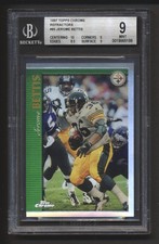 1997 Topps Chrome Football REFRACTOR Jerome Bettis #85 BGS 9 STEELERS MINT HOF