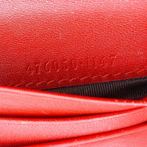 GUCCI GG Supreme Cherry Bi Fold Wallet Beige Red Interlocking GG PVC Auth - Picture 7 of 24