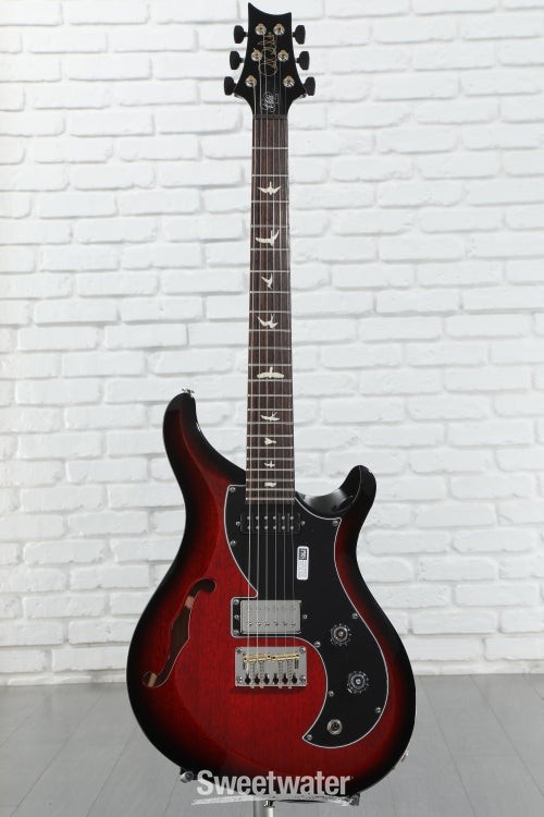 PRS S2 Vela Semi-Hollow Electric Guitar in Scarlet Sunburst Finish