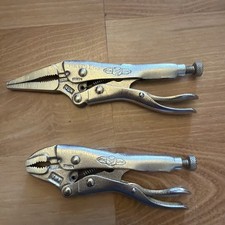 2 Irwin Vise Grip 4WR 4LN, Engraved With Prior Owners Name