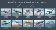 Bf 109E Aces luftwaffe postcard set Battle of Britain Galland,Wick Molders  