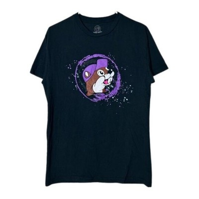 Buc-ee's black purple dj graphic print short sleeve t-shirt women's M bucees