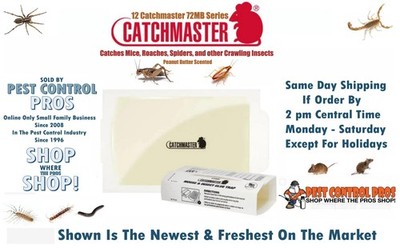 12 Catchmaster 72MB Mouse Mice Spider Insect Rodent Control Glue Board Traps