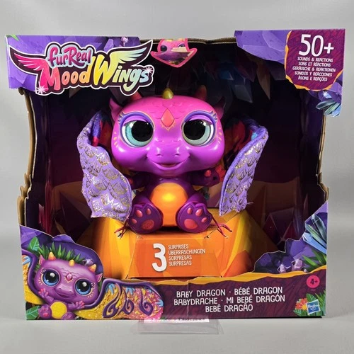 FurReal MOODWINGS Baby Dragon Interactive Pet Toy F0633 2020 Purple Multicolor