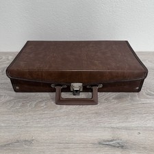 Service MFG Co 24 Cassette Tape Carrying Case Faux Leather Briefcase