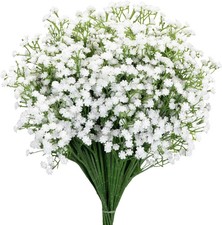 7PCS 21" Artificial Baby's Breath Flowers Gypsophila Realistic White Decor
