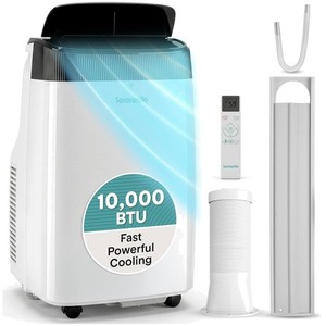 Quiet 10,000 BTU Portable Air Conditioner with Dehumidifier