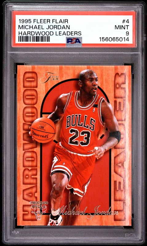 1995 FLEER FLAIR HARDWOOD LEADERS #4 MICHAEL JORDAN PSA 9
