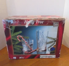 HOLLY TREE Luminarc/Arcoroc 16 Pc Glasses Set- 8 Old Fashions + 8 Flat Tumblers