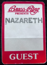 Nazareth After Show Guest Backstage Pass