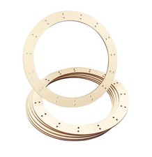 14 Inch 6 Pack Unfinished Wooden Wreath Rings Crafts Hanging Floral Hoop Garl...