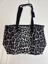 Coach Leopard Print Nylon Large Tote