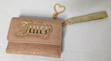 Juicy Couture Doubled Sided Trifold Wallet - Heart Themed - Excellent - New 