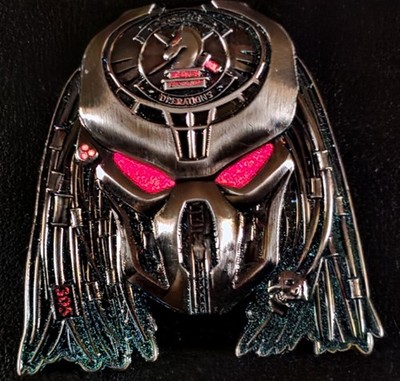  MIAMI ICE PREDATOR CHALLENGE COIN  SILVER WITH RED EYES 