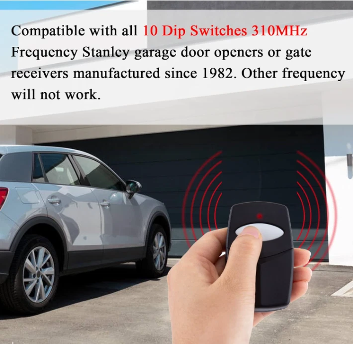 2Garage Door Remote for 8Dip Switch 310MHz Linear Delta DT DTA DTD DTC DNT00002A - Image 4 of 4