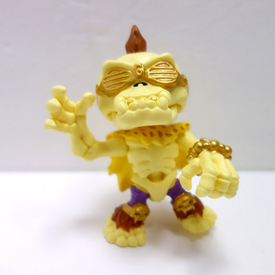 Treasure X Gold Knuckles Mohawk Skull Watch Posable Figure Toy Loose