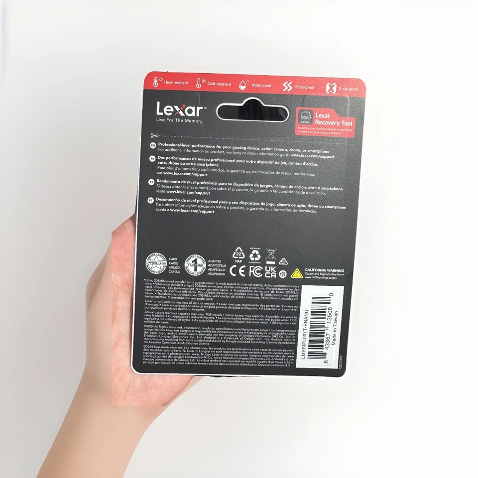 Lexar 1T Professional Silver Plus Micro SD UHS-I, C10, U3, V30, Full HD & 4K - Image 2 of 4