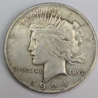 1924 Peace Silver Dollar $1 90% Silver Philadelphia Business Strike Circulated