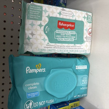 Pampers Complete Clean Baby Wipes 45 Count Fisher-Price Fragrance Free Wipes